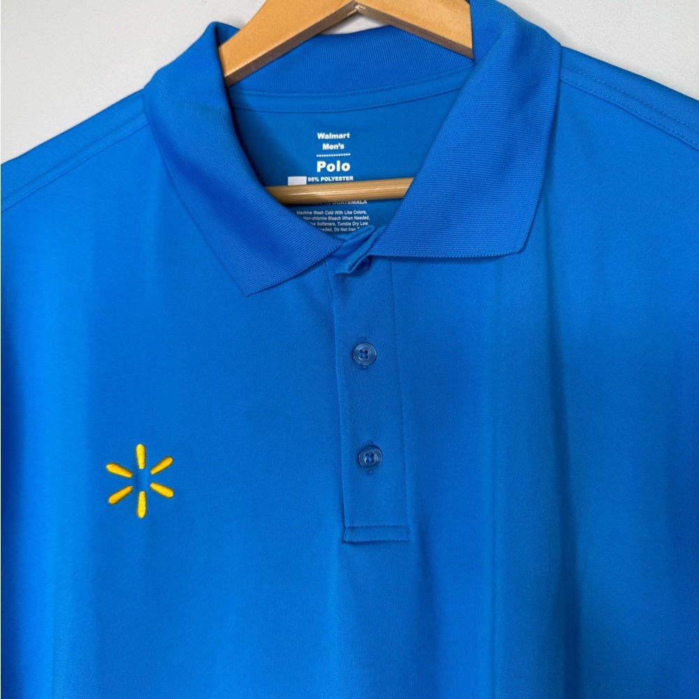 Walmart Polo Shirt Men’s Size XL Blue and Yellow Performance Workwear